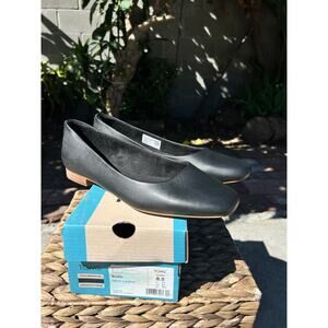 Women's Flats TOMS Briella Ballet Flat Black Size 8.5 Leather